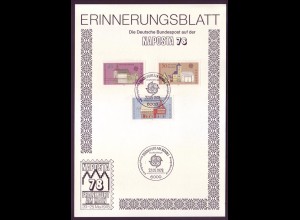 Bund 969-971 Sonderblatt NAPOSTA `78 Frankfurt am Main mit ESST 