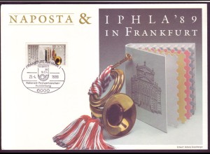 Bund 1415 Sonderblatt NAPOSTA & IPHILA `89 Frankfurt a.Main