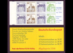 Bund Markenheftchen 22 I a Burgen + Schlösser 1980 postfrisch 