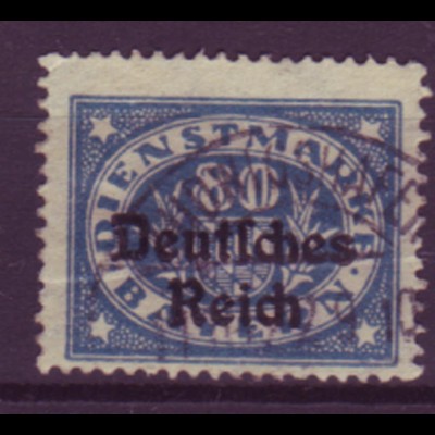 Deutsches Reich Dienst D 44 Einzelmarke 80 Pf gestempelt /1