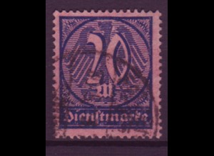 Deutsches Reich Dienst D 72 Einzelmarke 20 M gestempelt /2