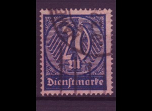 Deutsches Reich Dienst D 72 Einzelmarke 20 M gestempelt /4