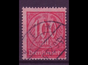 Deutsches Reich Dienst D 74 Einzelmarke 100 M gestempelt 15.6.23 /2