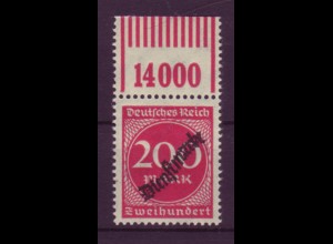 Deutsches Reich Dienst D 78 mit Oberrand 200 M postfrisch