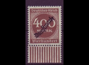 Deutsches Reich Dienst D 80 mit Unterrand 400 M postfrisch
