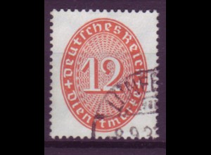 Deutsches Reich Dienst D 129x Einzelmarke 12 Pf gestempelt /4
