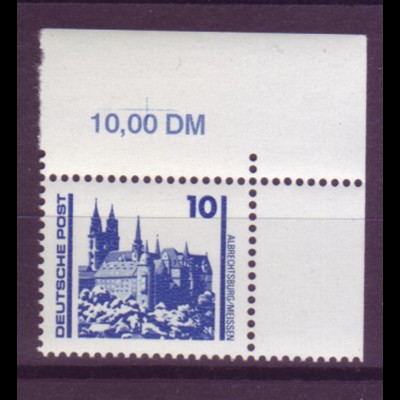 DDR 3344 Eckrand rechts oben Bauwerke 10 Pf postfrisch 