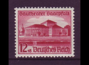 Deutsches Reich 674 Eröffnung des Gautheaters 12+8 Pf postfrisch