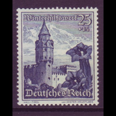Deutsches Reich 682 Ostmarklandschaften+Alpenblumen 25+15 Pf **