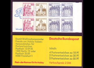 Bund Markenheftchen 21b Burgen + Schlösser 1977 postfrisch 