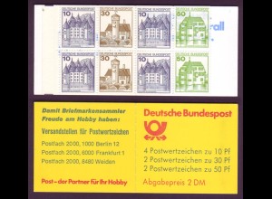 Bund Markenheftchen 22 I ad K2 RZ 1 Burgen + Schlösser 1980 postfrisch 