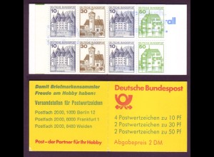 Bund Markenheftchen 22 I ad II K2 Burgen + Schlösser 1980 postfrisch 